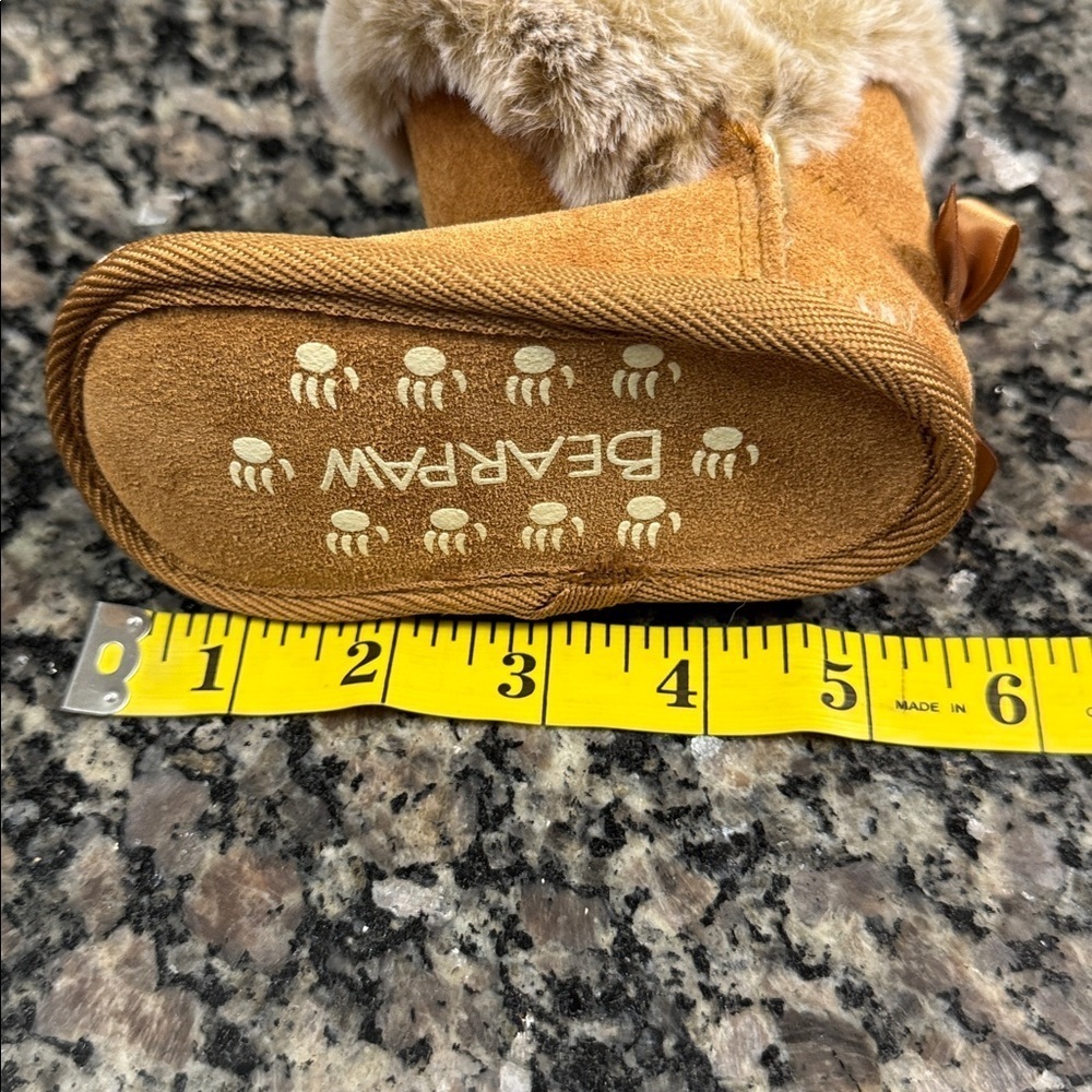 BearPaw Tan Baby Boots with Faux Fur - Picture 13 of 13